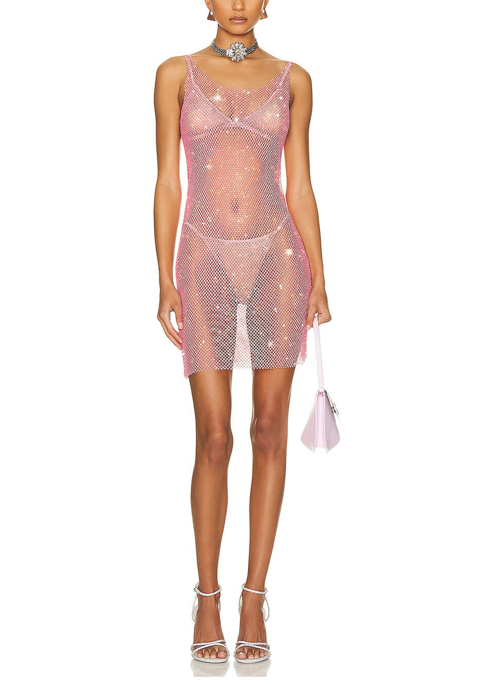 Santa Brands Rhinestone Pink Raspberry Sydney Dress OS
